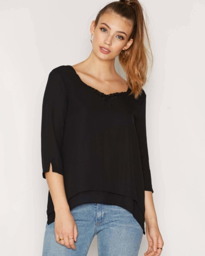 OBJELEA LACE 3/4 TOP EX HS
